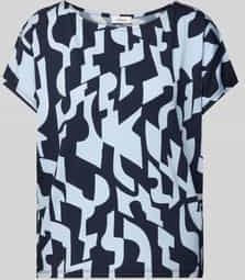 s.Oliver - T-shirt - All-over Motief - Loose Fit - Viscose en Elastaan