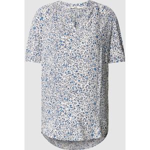 Blouseshirt van viscose met tuniekkraag