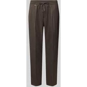 Loose fit stoffen broek van een mix van linnen en viscose, model 'NEIL'