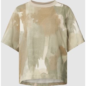 T-shirt van katoen met camouflagemotief