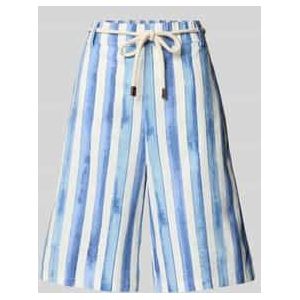 Baggy fit linnen bermuda met strikceintuur