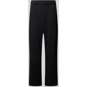 Straight leg sweatpants met labelstitching