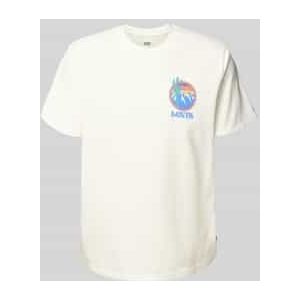 T-shirt met motief- en labelprint