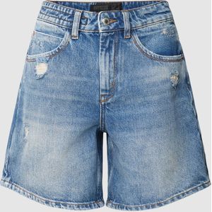 Korte jeans met labelpatch, model 'CABA'