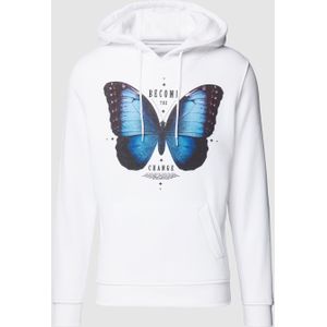 Hoodie met motiefprint, model 'Become the Change'