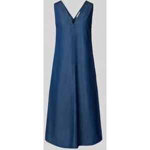 Marc O'Polo - Jeansjurk - Mêlee - Uitlopend - Midi - V-hals