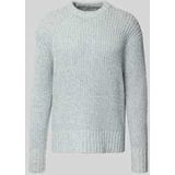 Relaxed fit wollen pullover met extra brede schouders, model 'CHICAGO'