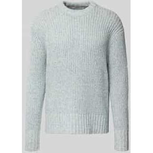 Relaxed fit wollen pullover met extra brede schouders, model 'CHICAGO'