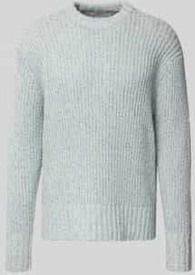 Relaxed fit wollen pullover met extra brede schouders, model 'CHICAGO'