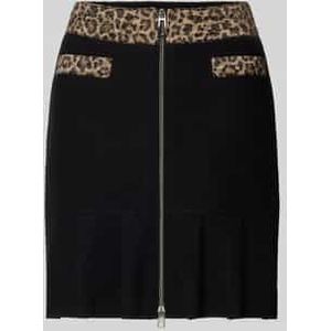 Regular fit rok van scheerwolmix