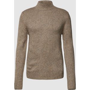 Gebreide pullover met opstaande kraag, model 'NOLAN'