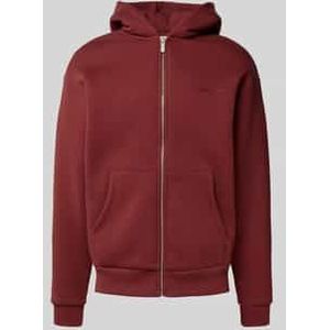 Regular fit sweatjack met logo-applicatie