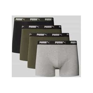 Boxershort met elastische logoband in een set van 4 stuks