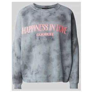 Sweatshirt met labelprint