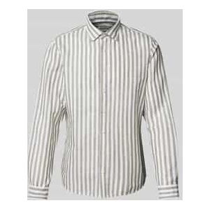 Slim fit vrijetijdsoverhemd van linnenmix