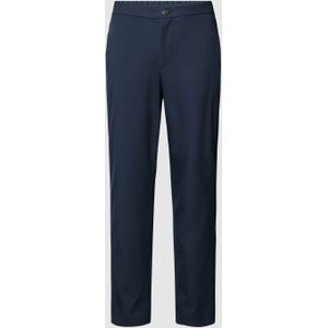 Slim tapered fit stoffen broek met elastische band, model 'DANN'