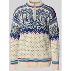 Noorse trui van wol met schipperskraag