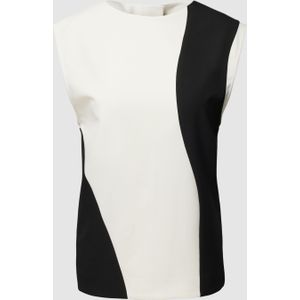 Blousetop in two-tone-stijl, model 'ABSTRACT BLOCKING TOP'