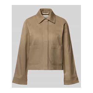 Regular fit overhemdjack van katoenmix