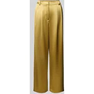 Broek met wijde pijpen en plooien