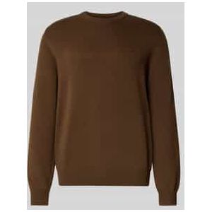 Regular fit gebreide pullover van een mix van katoen en wol