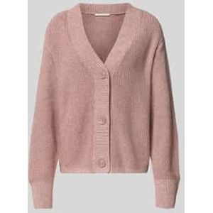 Regular fit gebreid jack van katoenmix