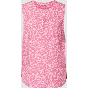 Blousetop van pure viscose met all-over motief