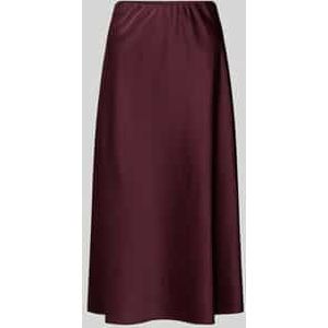 Regular fit midirok met viscose, model 'September'