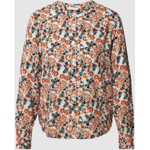 Overhemdblouse van viscose met all-over motief