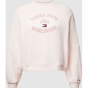 PLUS SIZE sweatshirt met labelprint, model 'WORLDWIDE'