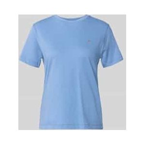 T-shirt met labelstitching en ronde hals