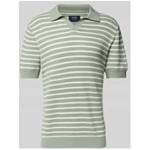 Regular fit poloshirt met V-hals