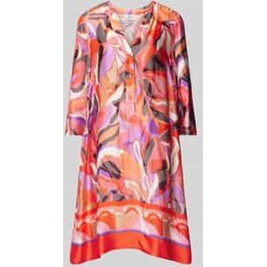 Vera Mont - Kleurrijke Midi Jurk - Veelkleurig - 3/4 Mouwen