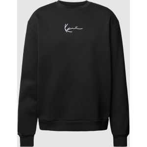 Sweatshirt met labelstitching, model 'SIGNATURE'
