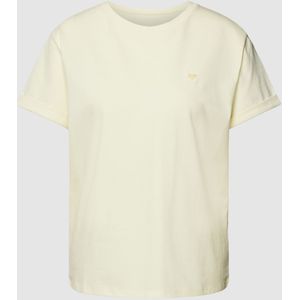 T-shirt van katoen met motiefstitching, model 'Serz'