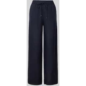 Wide leg linnen broek met tunnelkoord, model 'MATTINO'