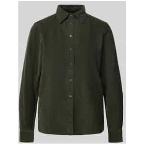Corduroy blouse met knoopsluiting