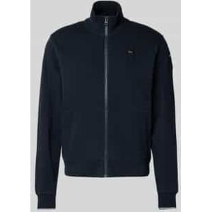 Sweatjack met opstaande kraag en labelstitching, model 'CITY'