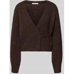 TOM TAILOR - Cardigan - Soft Chocolate Brown Melange - Gebreide Jas - Dames
