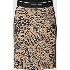 Knielange rok met all-over motiefprint