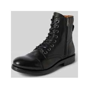 Leren boots met plateauzool, model 'Jetta'