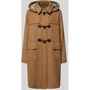 Comfort fit houtje-touwtjejas van wolmix, model 'MELODY'