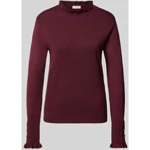 Regular fit shirt met lange mouwen van viscosemix, model 'Katie'