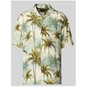 Regular fit vrijetijdsoverhemd van viscose met reverskraag