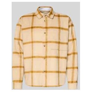 Regular fit flanellen overhemd met viscose