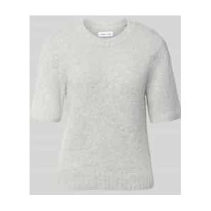Gebreide pullover van alpacamix met 1/2-mouwen, model 'JEANNE'