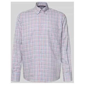 Comfort fit zakelijk overhemd van katoen met kentkraag