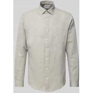 Slim fit zakelijk overhemd met knoopsluiting