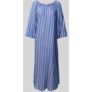 Midi-jurk met 3/4-mouwen van viscose