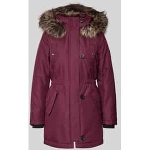 Only - ONLIRIS FUR - Winterparka - Mauve Wine - Imitatiebont aan de Capuchon